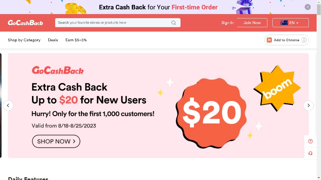 gocashback screenshot