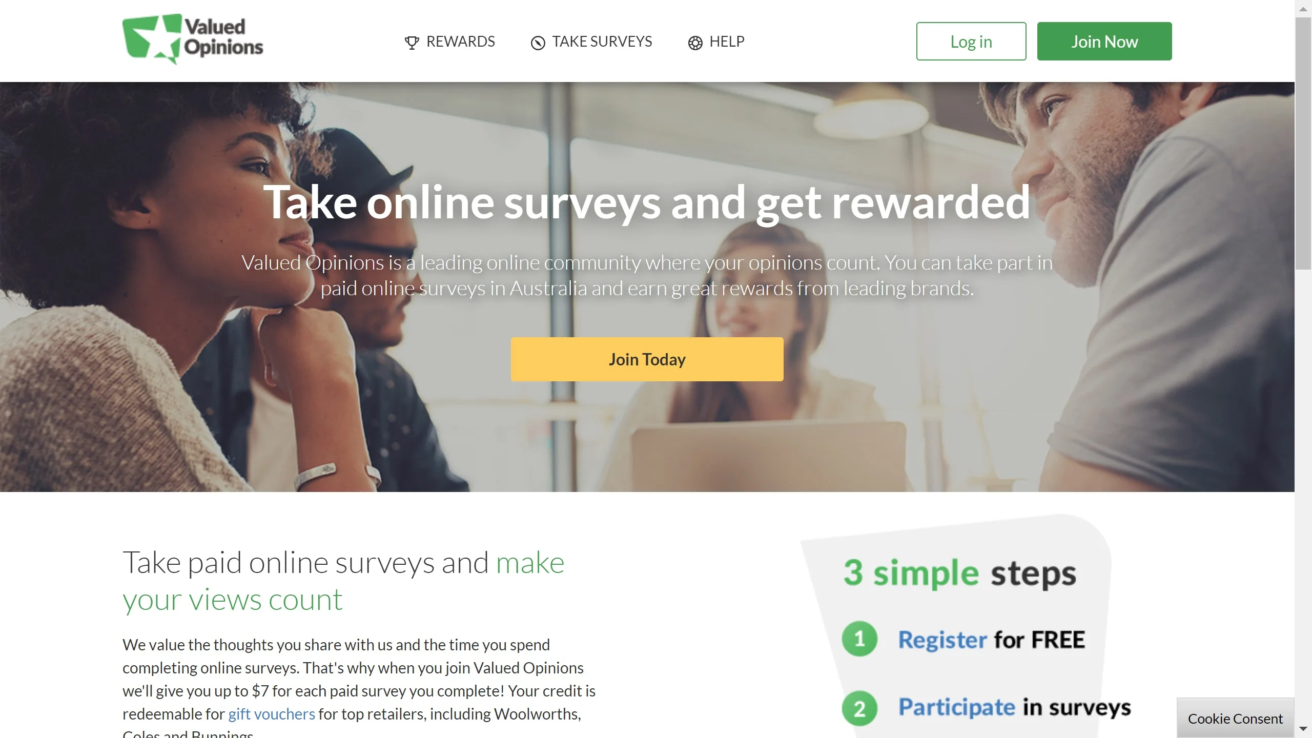 valued opinions australia review screenshot