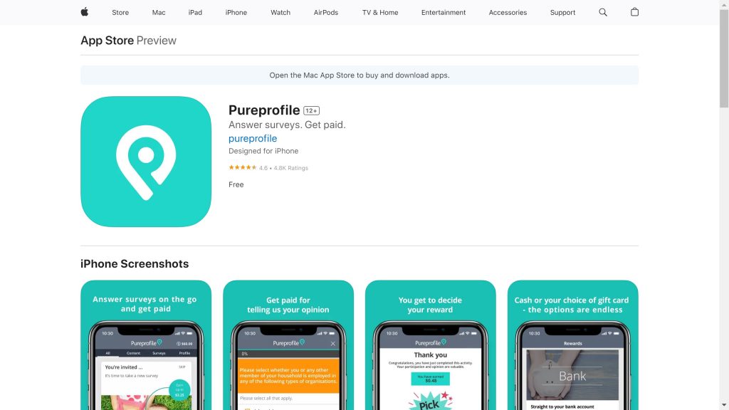 pureprofile apple ios app mobile2 - Paid Surveys Fanatic pureprofile apple ios app mobile2