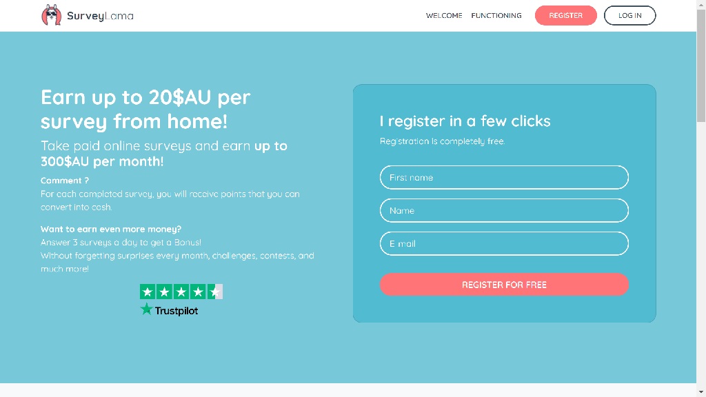 surveylama australia review screenshot home